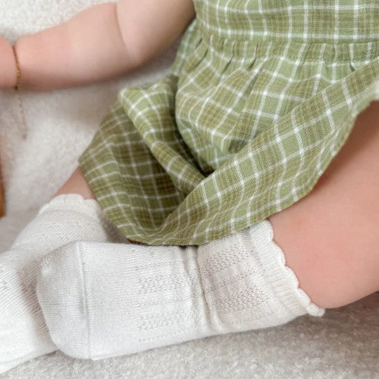 "Christmas" - Ziggy Lou - Lace Socks - Milk