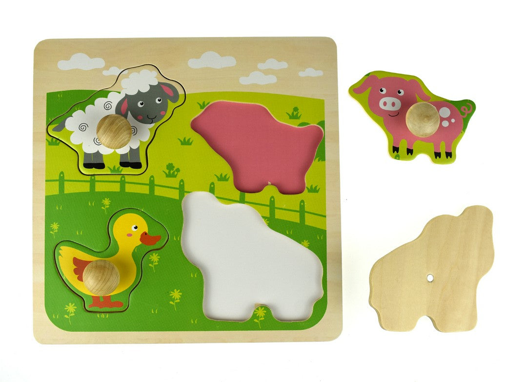 "Kaper Kidz" - Large Peg Puzzle - Farm