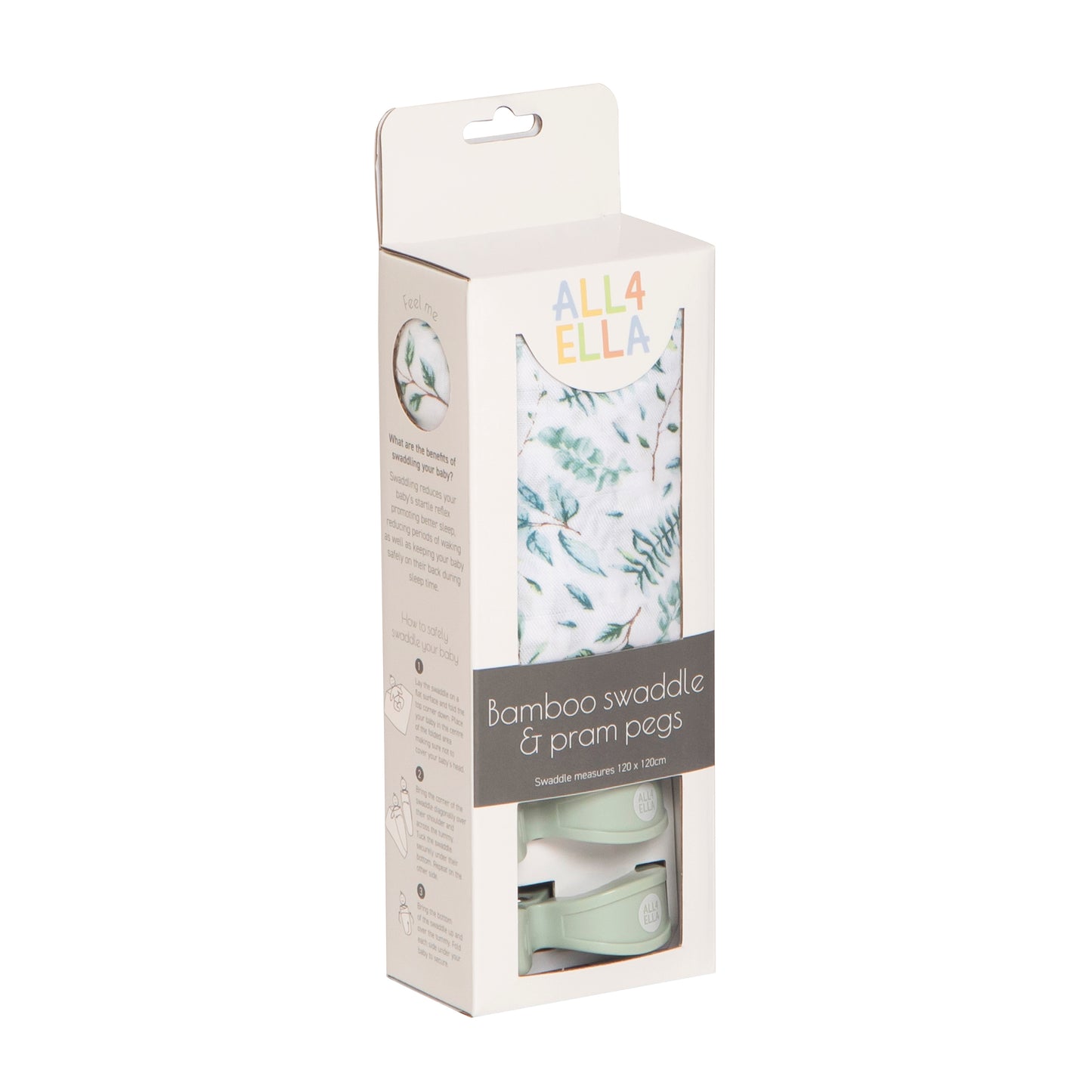"All4Ella" - Bamboo Wrap & 2 Pram Peg Set