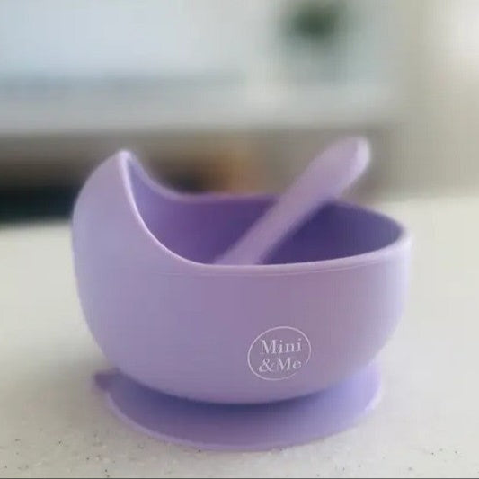 "Mini & Me" - Silicone Wave Bowl & Spoon Set
