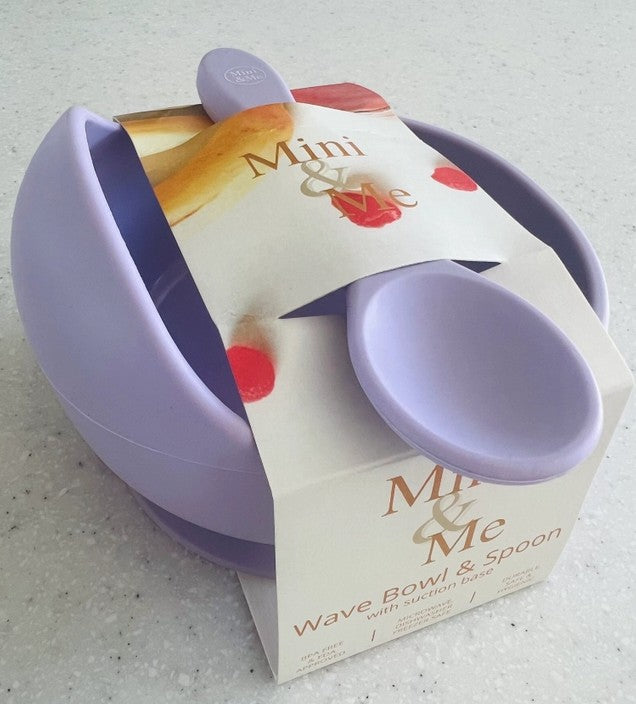 "Mini & Me" - Silicone Wave Bowl & Spoon Set