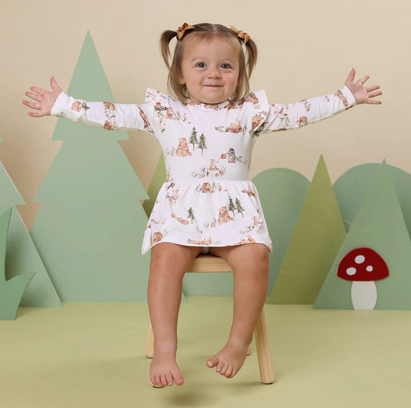 "Snuggle Hunny" - Long Sleeve Dress - Bears