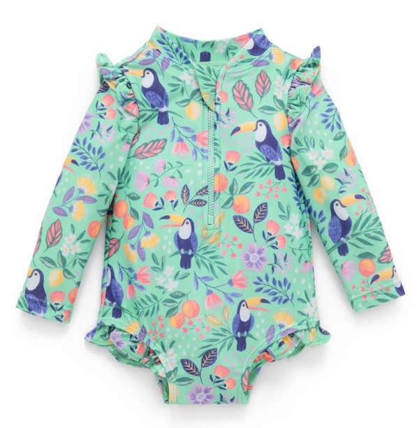 "Purebaby" - L/S Swimsuit - Toucan