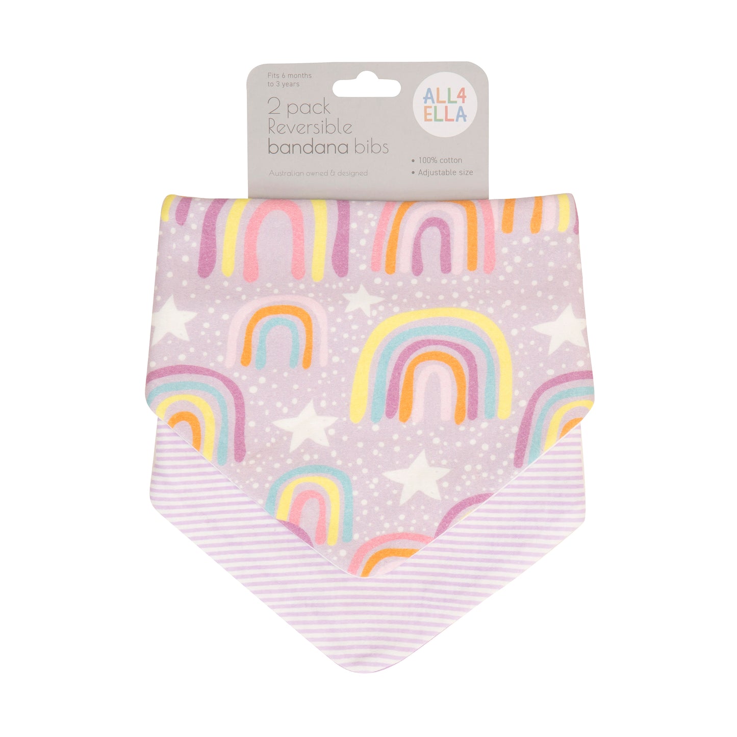 "All4Ella" - Reversible Bandana Bibs