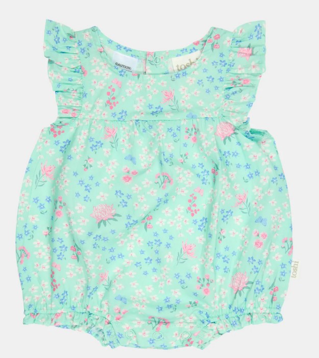 "Toshi" - Matilda Romper - Acacia Mint
