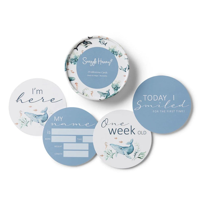 "Snuggle Hunny" - Reversible Milestone Cards