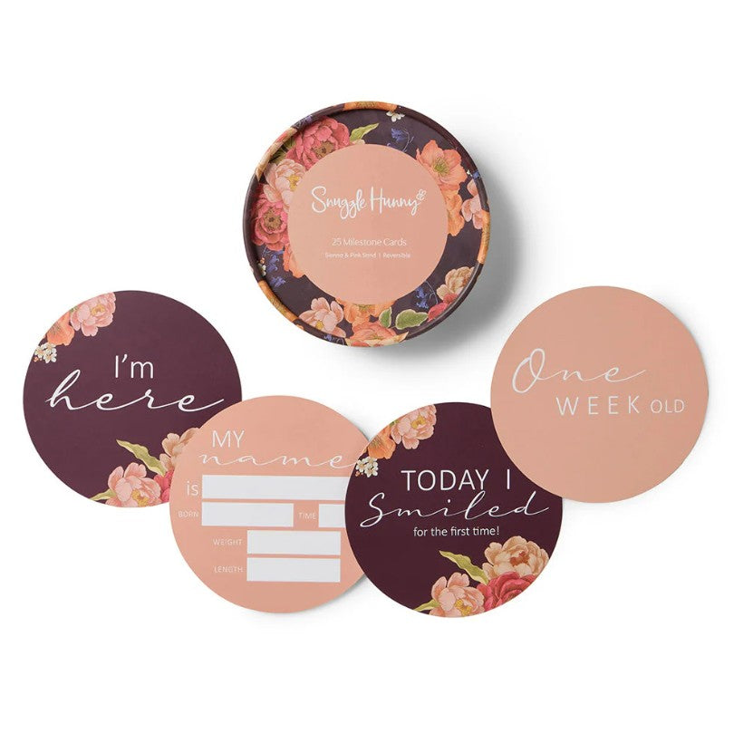 "Snuggle Hunny" - Reversible Milestone Cards