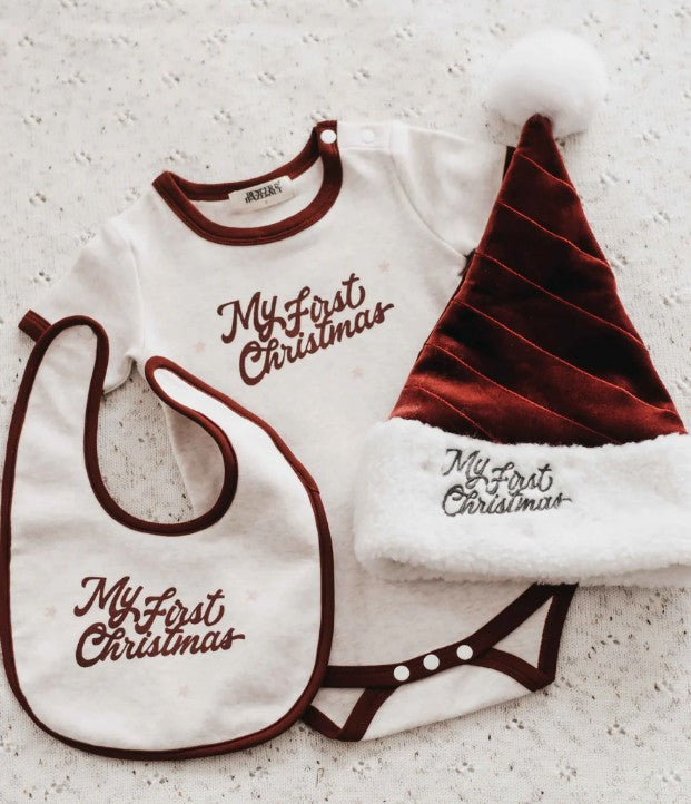 "Christmas" - Bencer & Hazelnut My First Christmas Bodysuit
