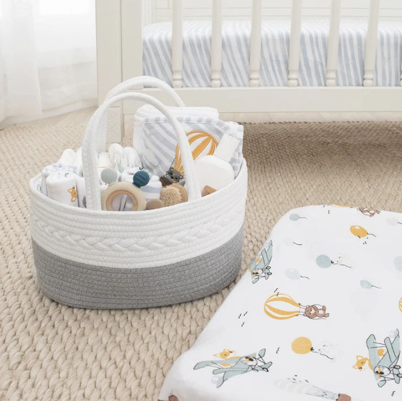 "The Living Textiles Company" - Cotton Rope Nappy Caddy