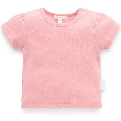 "Purebaby" - Papaya Pointelle Tee