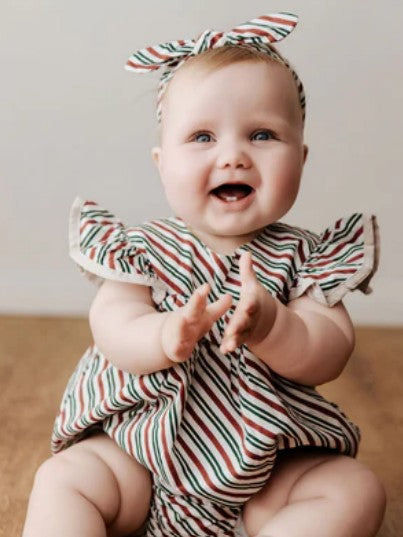 "Christmas" - Bencer & Hazelnut Peppermint Stipe Playsuit/Dress