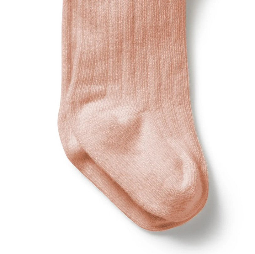 "Wilson & Frenchy" - Organic Ribbed Tights - Pink