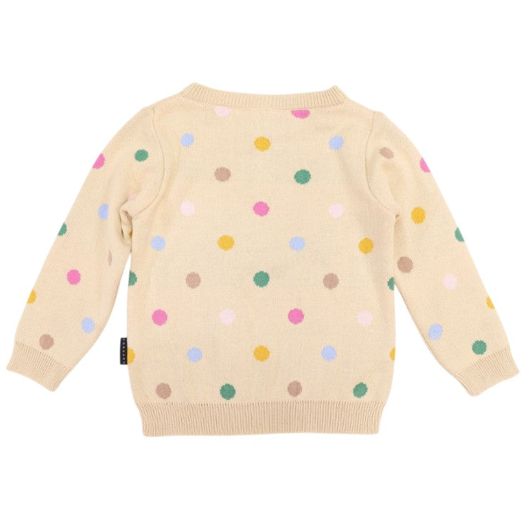 "Korango" - Knit Sweater - Polkadots (Beige)