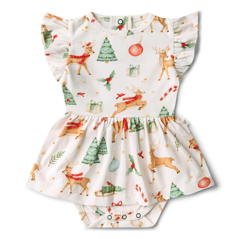 "Christmas" - Snuggle Hunny Dress - Prancer & Friends
