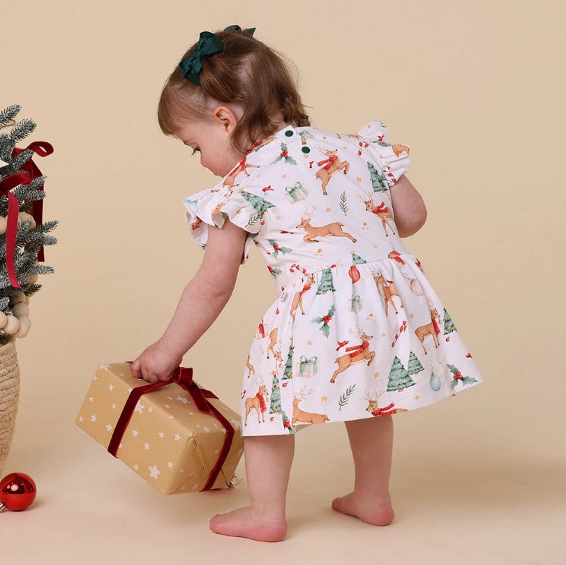 "Christmas" - Snuggle Hunny Dress - Prancer & Friends