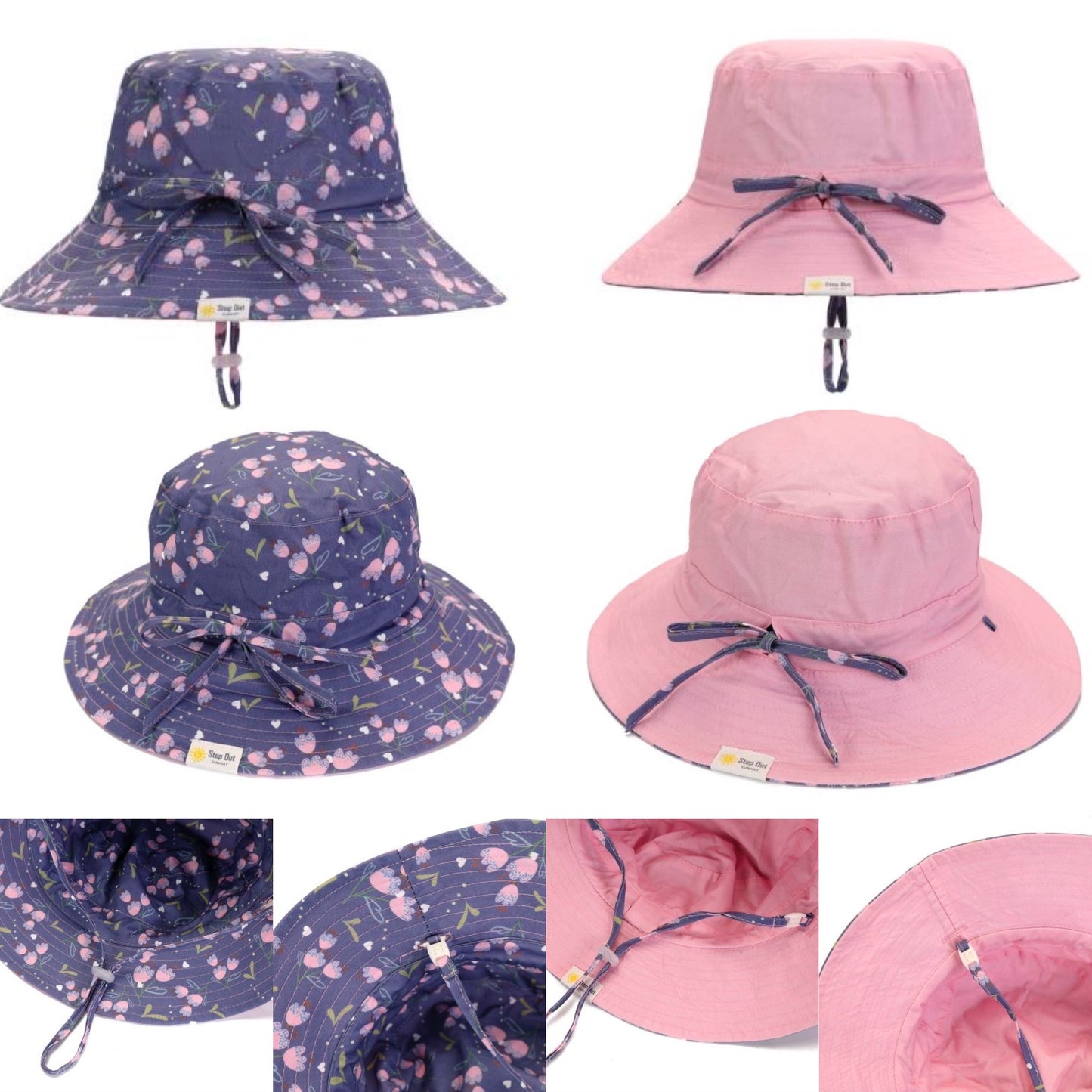 "Step Out Sunhat" - Reversible Sunhat