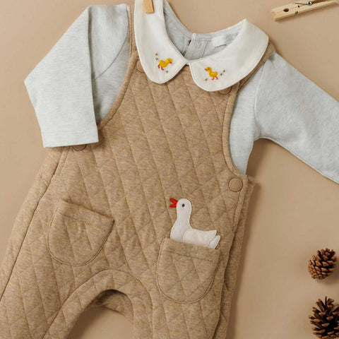 "Purebaby" - Quilted Overall - Duck