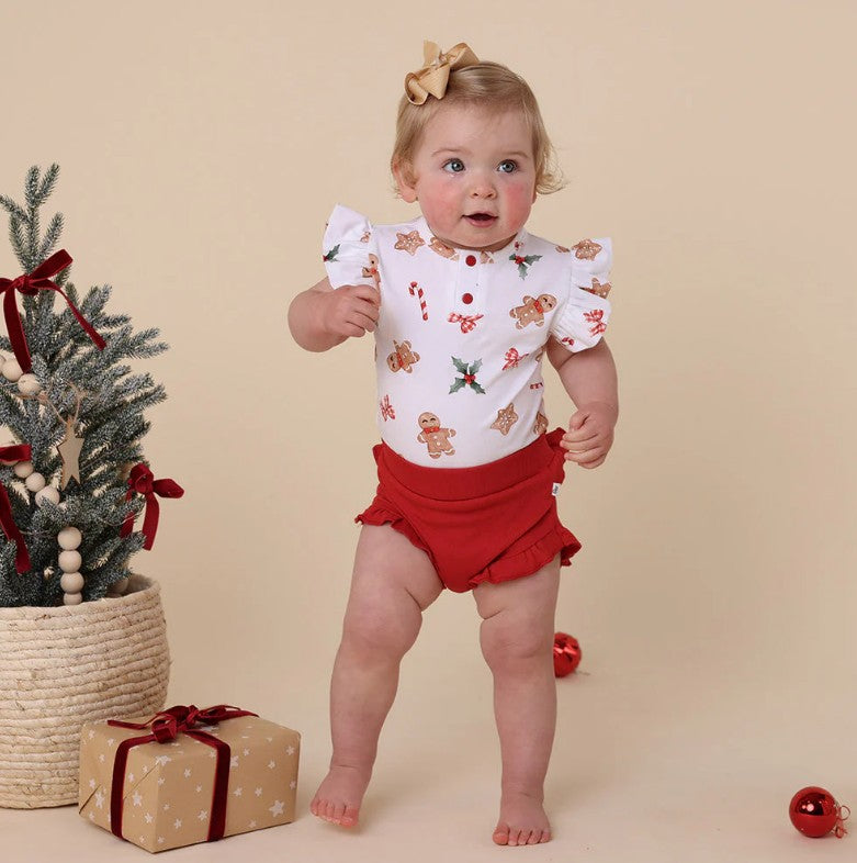 "Christmas" - Snuggle Hunny Bloomers - Red