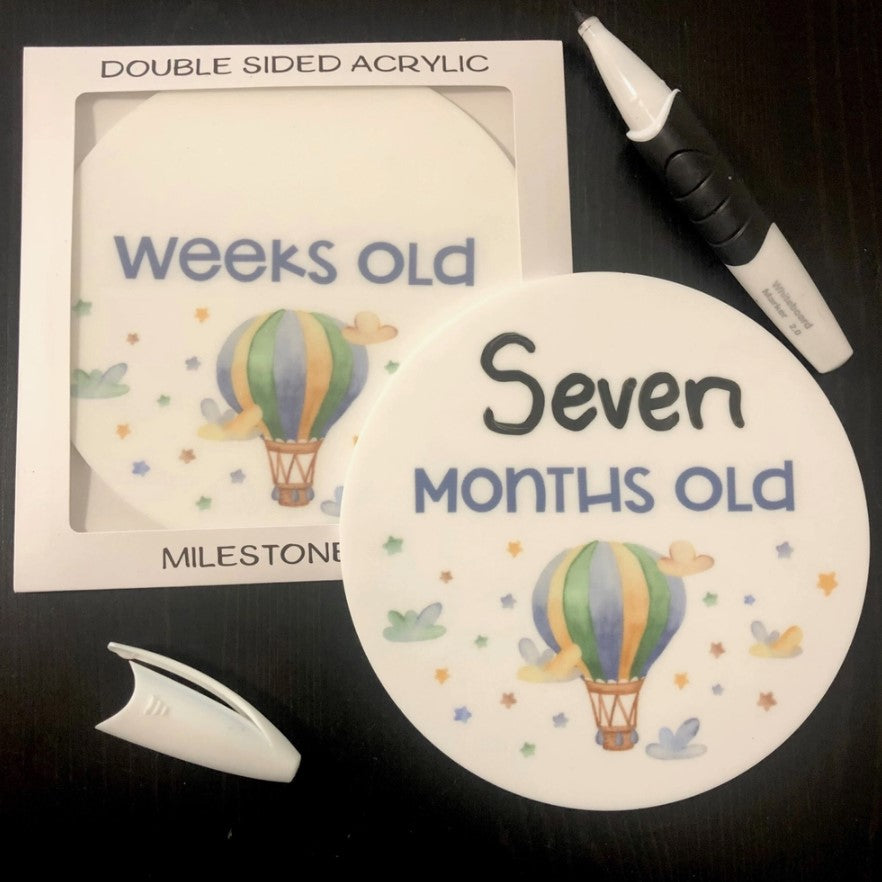 "Inspired Wholesale" - Reusable Acrylic Milestone Disc - Balloon