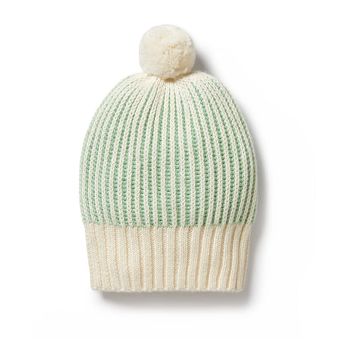 "Wilson & Frenchy" - Knitted Rib Beanie - Mint Green