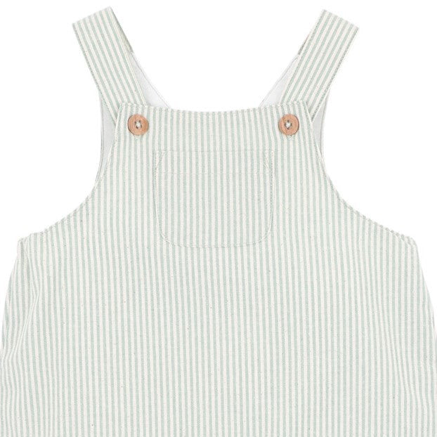"Bebe" - Roman Green Stripe Overalls