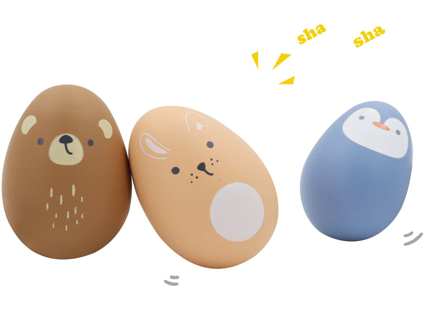 "Kaper Kidz" - Wooden Animal Shaker Eggs