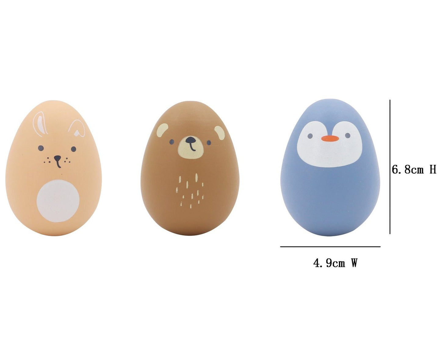 "Kaper Kidz" - Wooden Animal Shaker Eggs