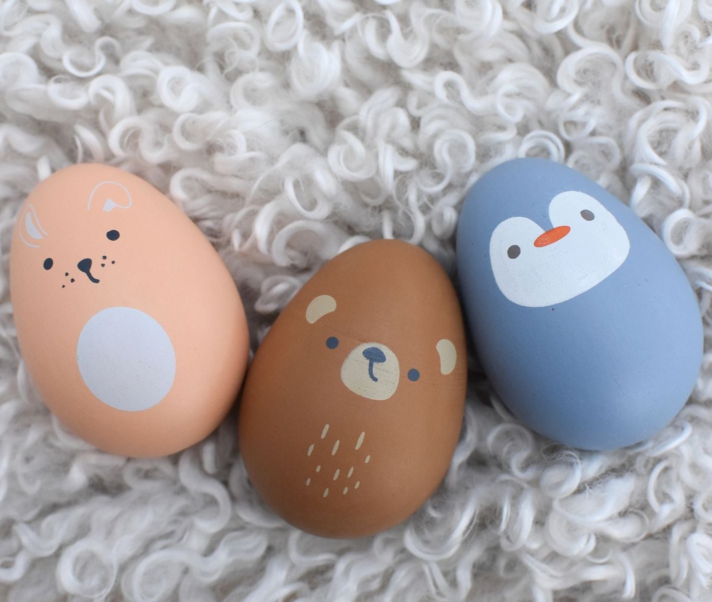 "Kaper Kidz" - Wooden Animal Shaker Eggs