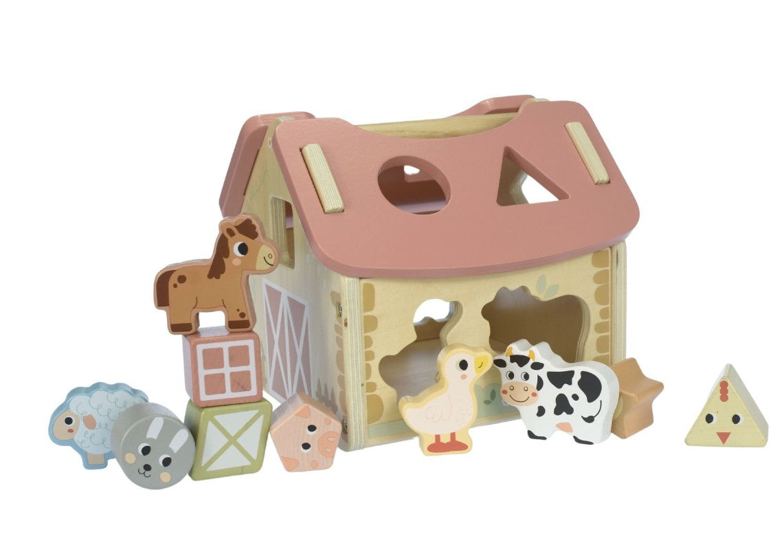 "Tooky Toys" - Farmhouse Shape Sorter