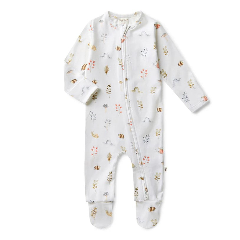 "Snuggle Hunny" - Sleepsuit - Garden Friends