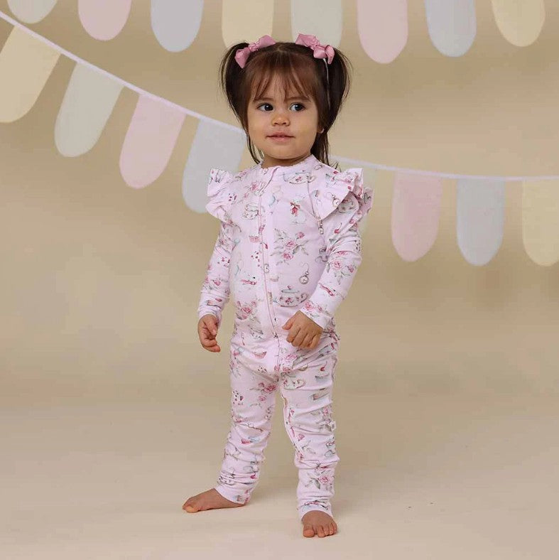 "Snuggle Hunny" - Convertible Snugglesuit - Alice's Tea Party