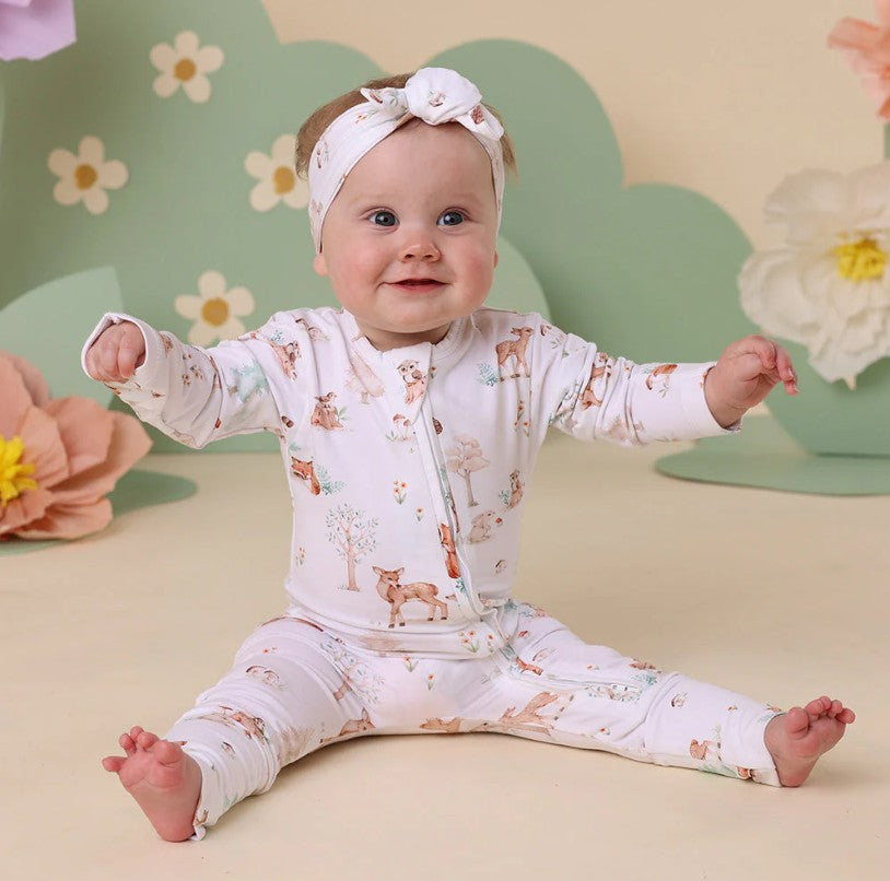 "Snuggle Hunny" - Convertible Snugglesuit - Woodland Tales