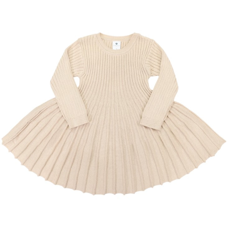 "Korango" - Swing Knit Dress - Beige