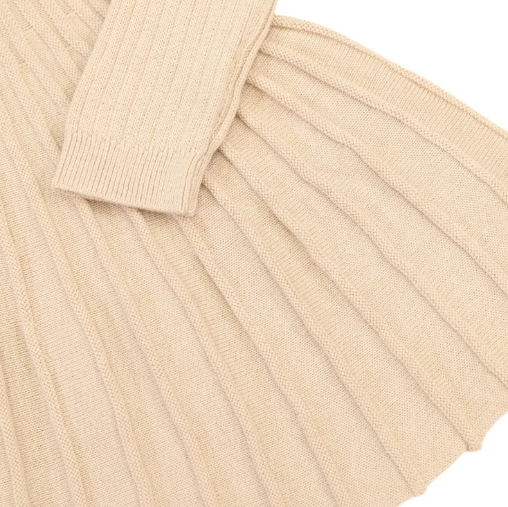 "Korango" - Swing Knit Dress - Beige