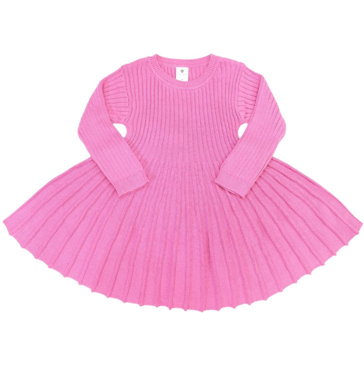 "Korango" - Swing Knit Dress - Hot Pink