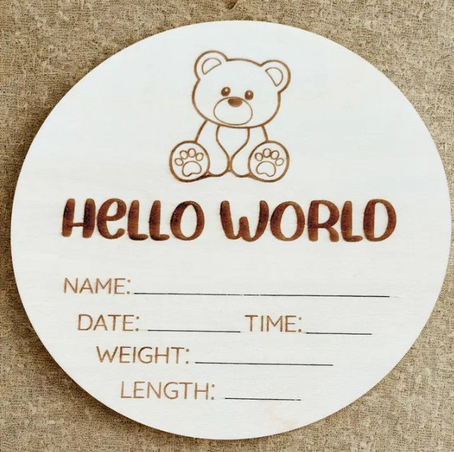 "Timber Tinkers" - Teddy Bear Hello World Disc