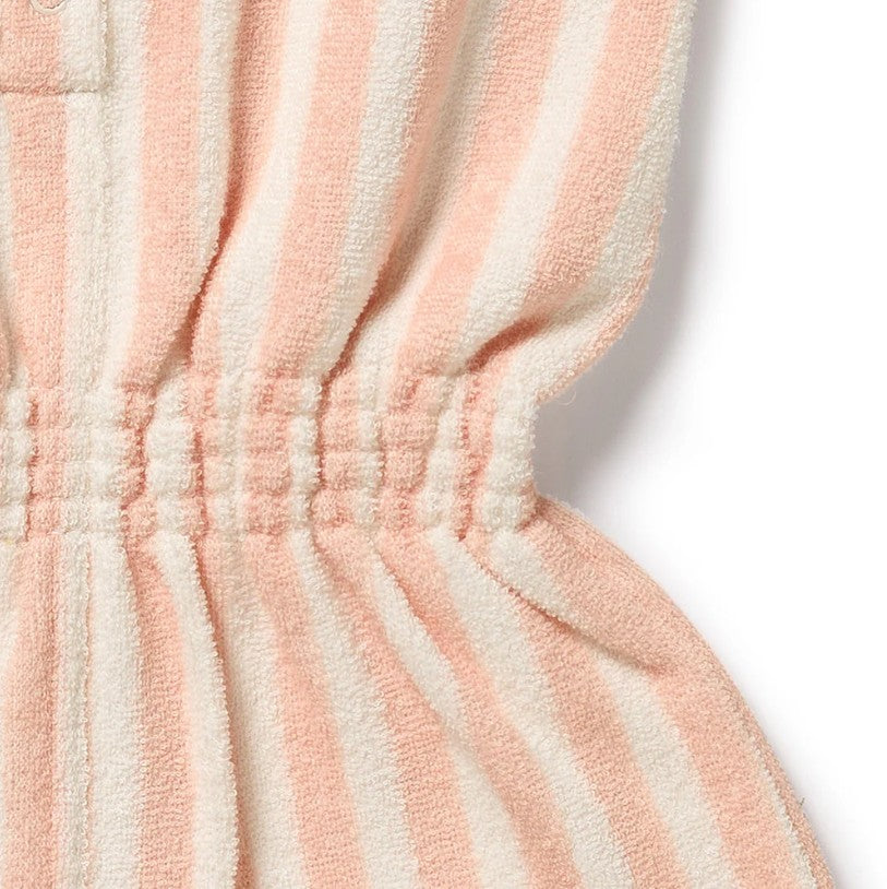 "Wilson & Frenchy" - Organic Terry Playsuit - Strawberry Wave
