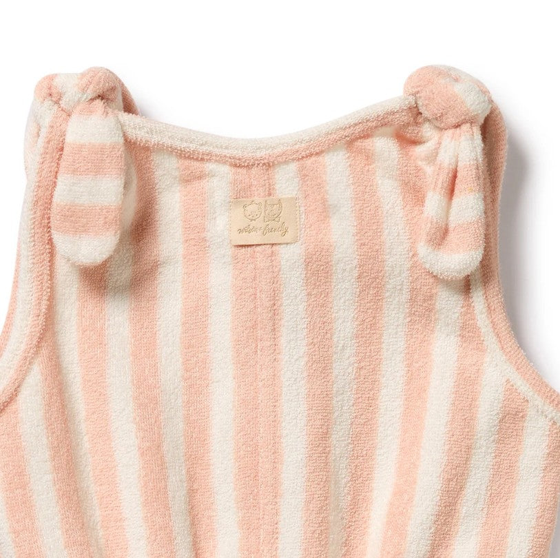 "Wilson & Frenchy" - Organic Terry Playsuit - Strawberry Wave