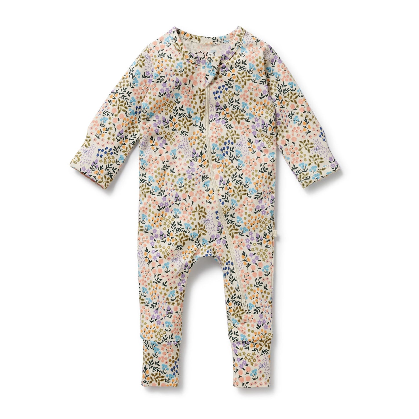 "Wilson & Frenchy" - Tiny Bloom Organic Zipsuit w/feet