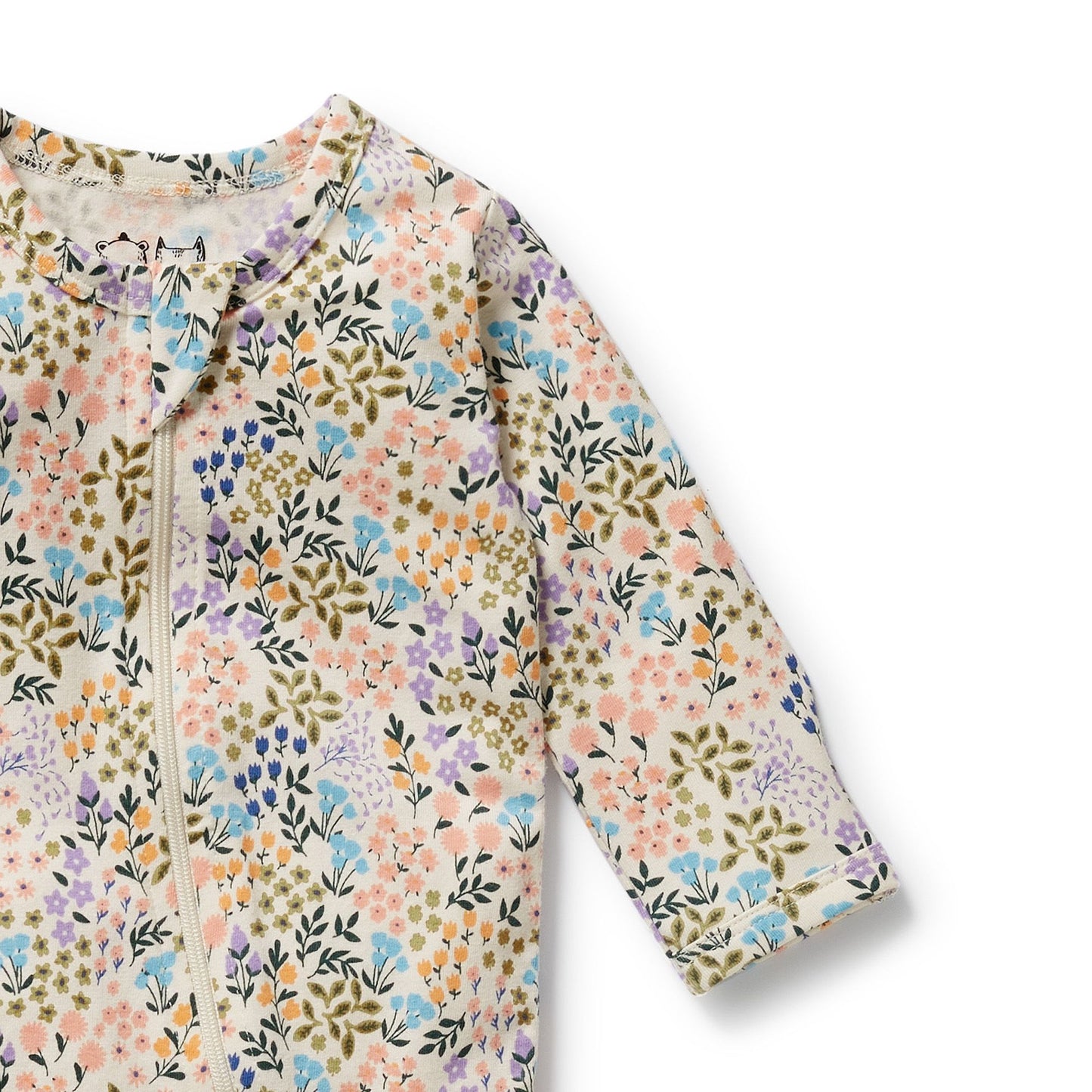"Wilson & Frenchy" - Tiny Bloom Organic Zipsuit w/feet
