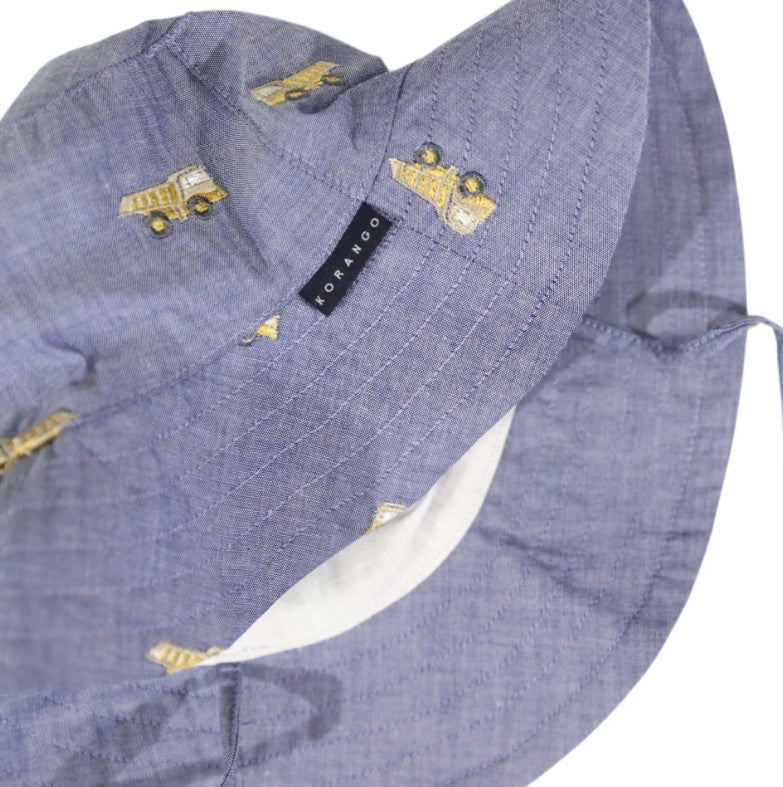"Korango" - Embroidered Truck Sunhat - Dark Blue