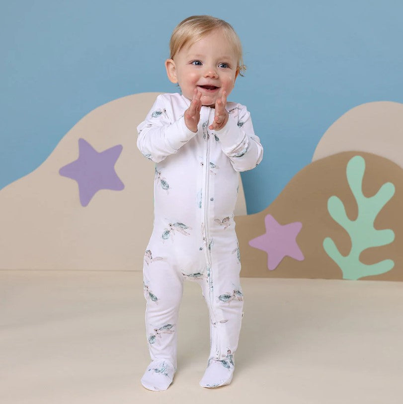 "Snuggle Hunny" - Sleepsuit - Turtle