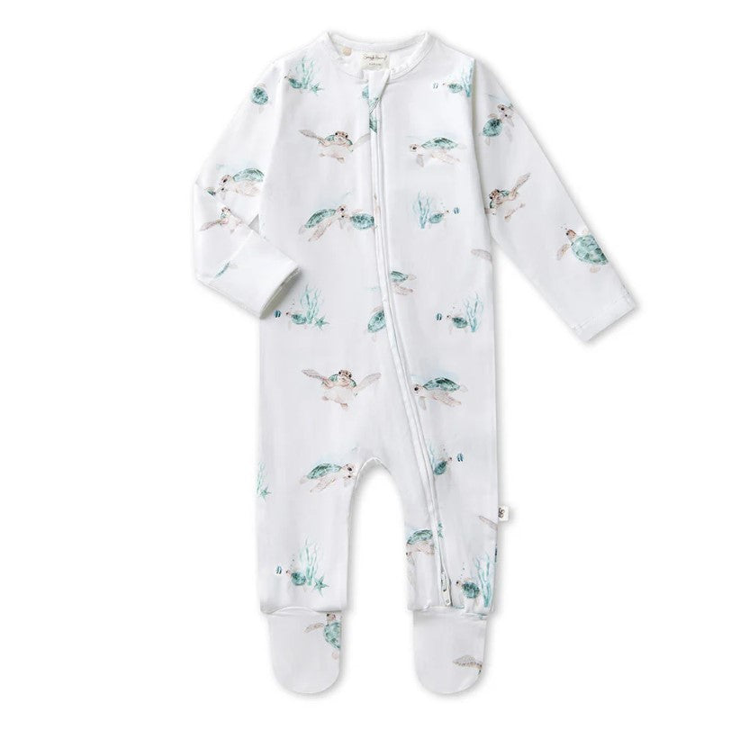 "Snuggle Hunny" - Sleepsuit - Turtle