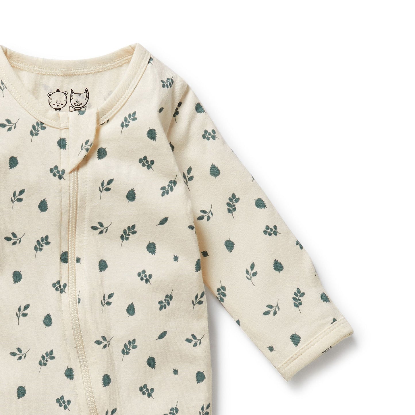 "Wilson & Frenchy" - Twilight Leaf Organic Zipsuit w/feet