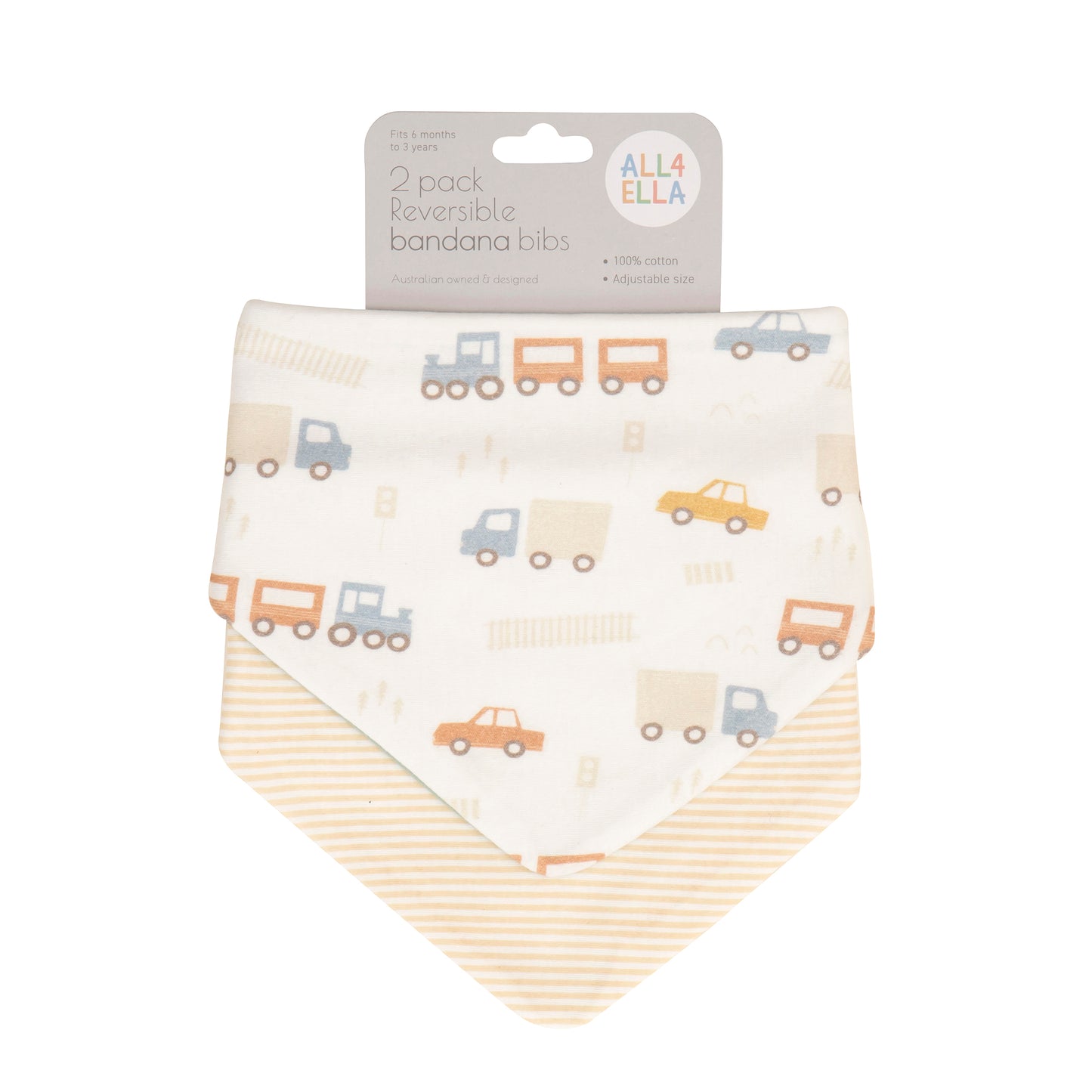"All4Ella" - Reversible Bandana Bibs