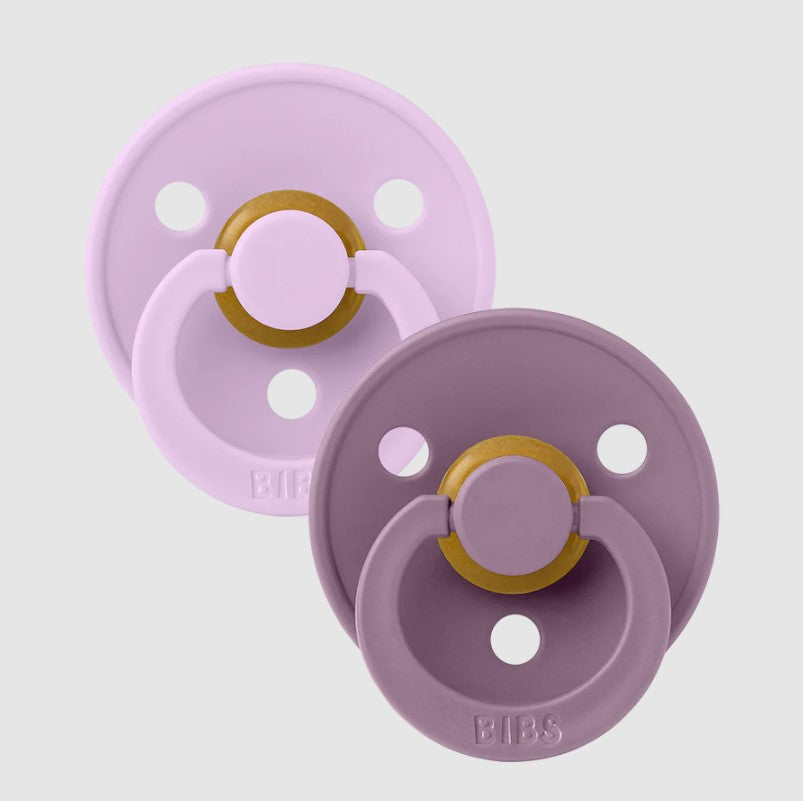 "BIBS" - Colour (Round) Range Pacifiers - Size 2