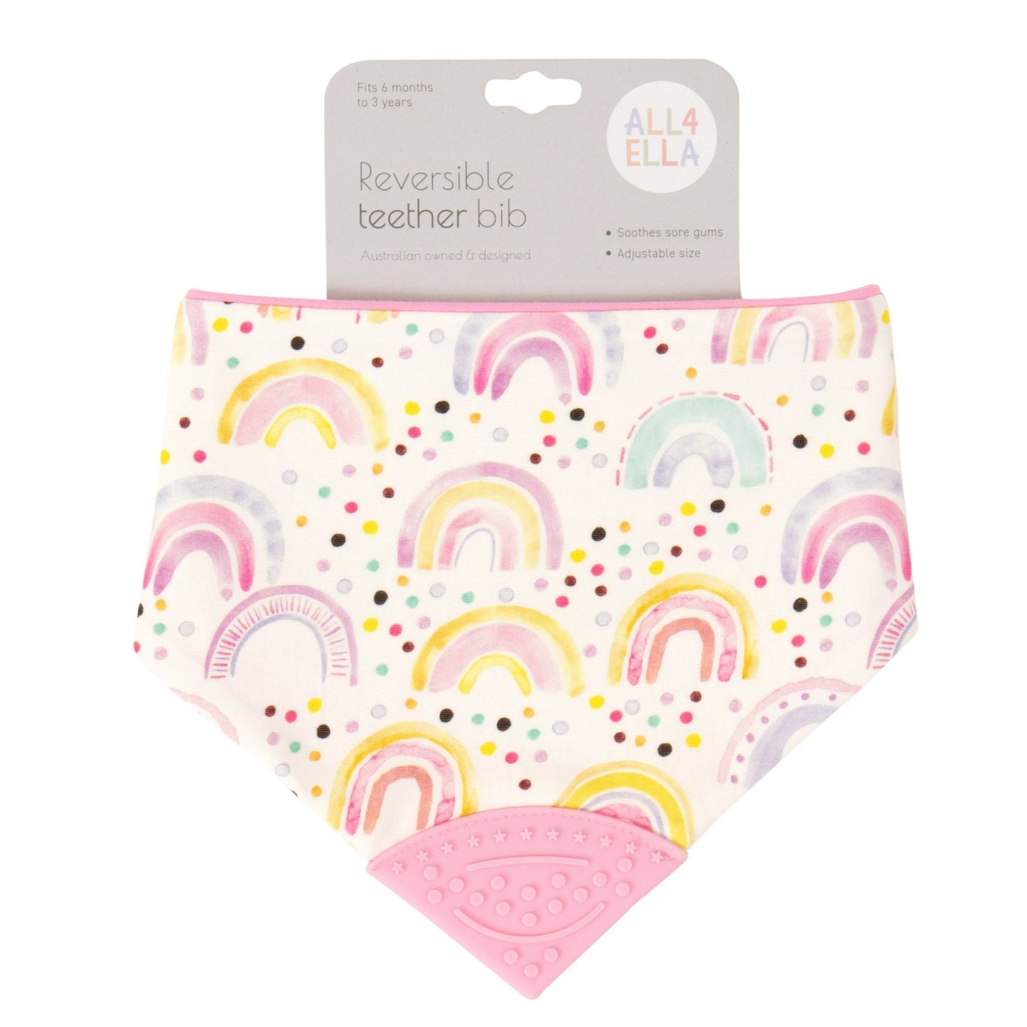 "All4Ella" - Bandana Bib with Silicone Teether