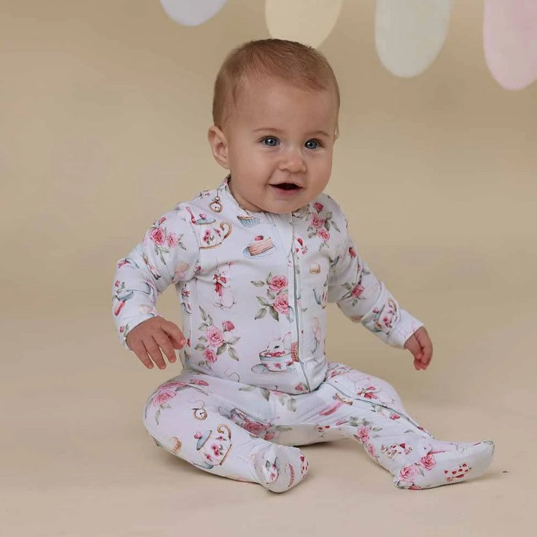 "Snuggle Hunny" - Sleepsuit - White Rabbit