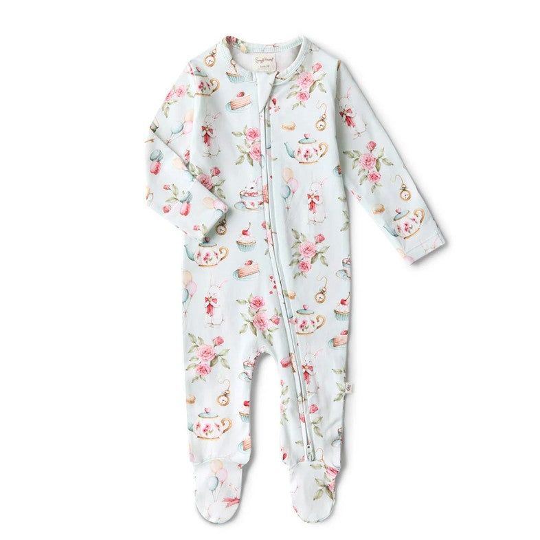 "Snuggle Hunny" - Sleepsuit - White Rabbit