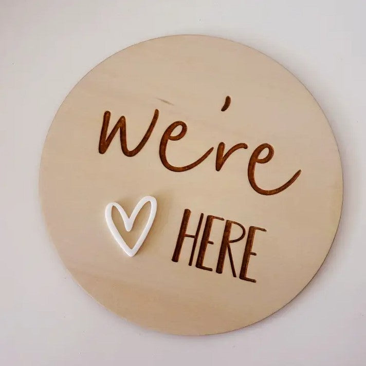 "Timber Tinkers" - 'We're Here' Announcement Plaque
